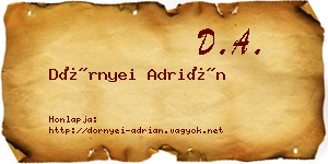 Dörnyei Adrián névjegykártya